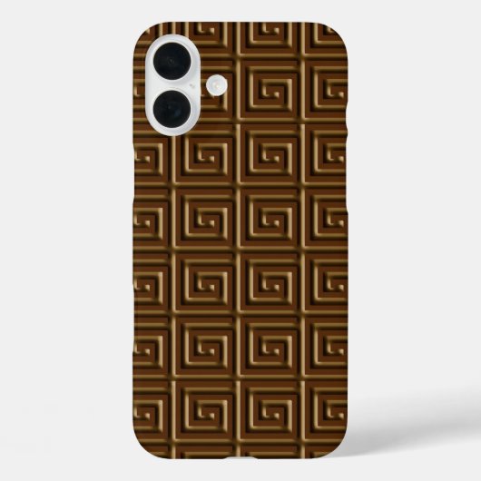 Grieks sleutelontwerp - donkere chocolade Case-Mate iPhone case (Achterkant)