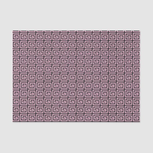 Grieks sleutelontwerp - roze en zwart tissuepapier (Voorkant)