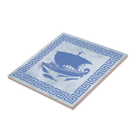 Grieks sleutelontwerp tegeltje (Zijkant)