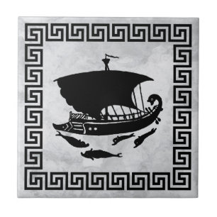 Grieks sleutelontwerp tegeltje