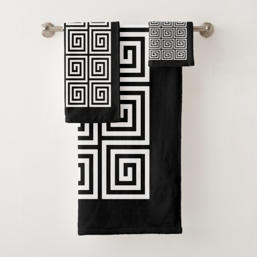 Grieks sleutelpatroon bad handdoek (Insitu)