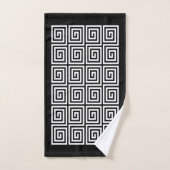 Grieks sleutelpatroon bad handdoek (Handdoek)
