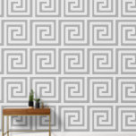 Grieks sleutelpatroon Eenvoudig Minimalistisch Mod Behang<br><div class="desc">Dit stijlvolle behangontwerp heeft een  Art Deco-vibe met een geometrisch Grieks sleutelpatroon in grijstinten. U kunt de donkergrijze "achtergrondkleur" in elke tint veranderen.</div>