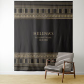 Grieks sleutelpatroon en AANGEPASTE KLEUREN Wandkleed (In situ)