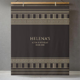 Grieks sleutelpatroon en AANGEPASTE KLEUREN Wandkleed