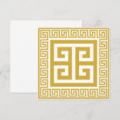 Grieks Sleutelpatroon Golden Design Kaart (Voorkant / Achterkant)