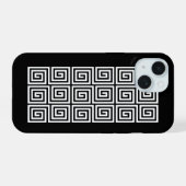 Grieks sleutelpatroon iPhone 15 case (Achterkant horizontaal)