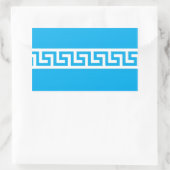 Grieks sleutelpatroon rechthoekige Stickers (Tas)