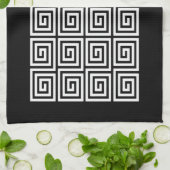 Grieks sleutelpatroon theedoek (Gevouwen)
