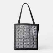 Grieks sleutelpatroon tote bag (Achterkant)