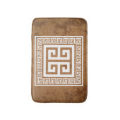 Grieks Sleutelpatroon Wit Ontwerp Badmat (Voorkant Verticaal)