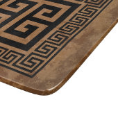 Grieks sleutelpatroon zwart ontwerp snijplank (Hoek)