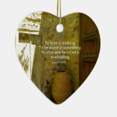 Grieks spreekwoord over liefde keramisch ornament (Rechts)