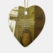 Grieks spreekwoord over liefde keramisch ornament (Links)