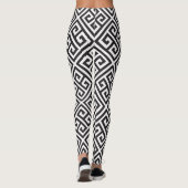 Grieks symbool voor geometrisch zwart patroon leggings (Achterkant)