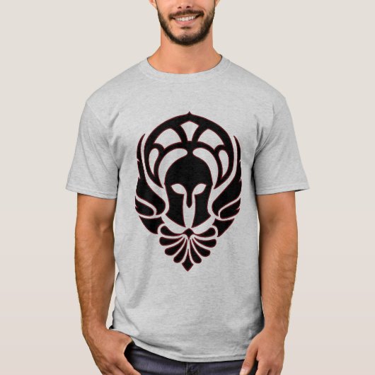 Grieks T-shirt zwart/rood (Voorkant)