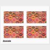 grieks tapijt traditioneel motief folkpatroon echt rechthoekige sticker (Vel)