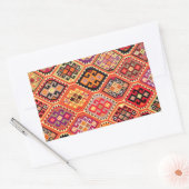 grieks tapijt traditioneel motief folkpatroon echt rechthoekige sticker (Envelop)