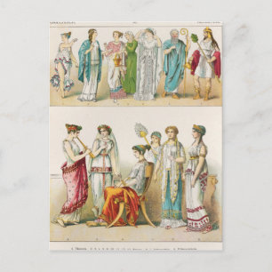 Grieks theatrisch dress briefkaart