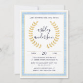 Grieks Toga Baby shower uitnodiging (Voorkant)