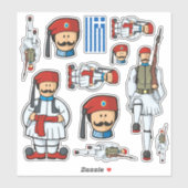 Grieks Tsolias Sticker Set (Vel)