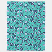 Grieks Turks Beschermend Evil Eye Symbool Patroon Fleece Deken (Voorkant)