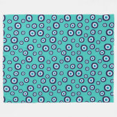 Grieks Turks Beschermend Evil Eye Symbool Patroon Fleece Deken (Voorkant (Horizontaal))