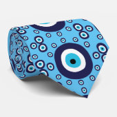Grieks Turks Evil Eye Turquoise Blauw Stropdas (Opgerold)
