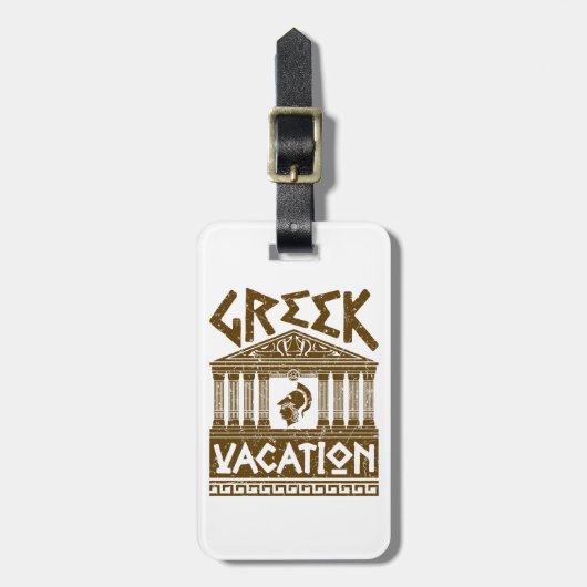 Grieks Vacature Grieks reisbureau Souvenir Bagagelabel (Voorkant verticaal)
