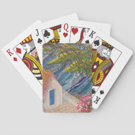Grieks Vakantie Blauw en Roze Pokerkaarten
