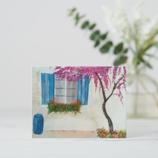 Grieks venster briefkaart (Staand voorkant)