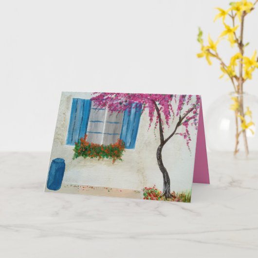 Grieks venster kaart (Gele Bloem)