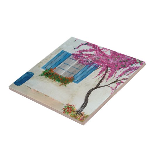 Grieks venster tegeltje (Zijkant)