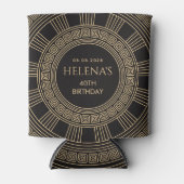 Grieks verjaardagsfeest met AANGEPASTE KLEUREN Blikjeskoeler (Voorkant)