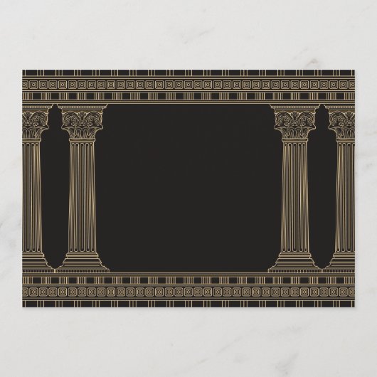 Grieks Verjaardagsfeest met aangepaste kleurenafbe Kaart (Achterkant)