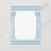 Grieks Verjaardagsfeest met blauwe tempel Bedankkaart (Achterkant)