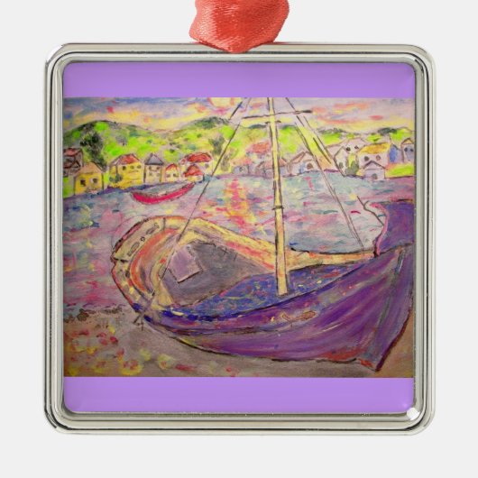 grieks vissersdorp metalen ornament (Voorkant)