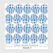 Grieks Vlag Hart Envelop Seal Stickers (Vel)