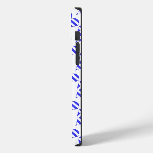 Grieks Vlag Hart Liefde Tiled Initiaal Case-Mate iPhone Case (Achterkant / Links)