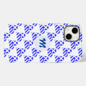 Grieks Vlag Hart Liefde Tiled Initiaal Case-Mate iPhone Case (Achterkant (horizontaal))