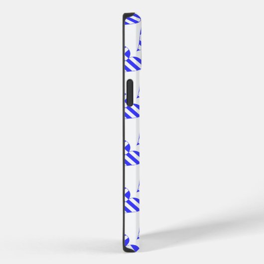 Grieks Vlag Hart Liefde Tiled Initiaal Case-Mate iPhone Case (Achterkant / Rechts)