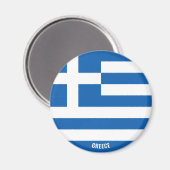 Grieks vlagcharmerend patriotticum magneet (Voorkant / Achterkant)