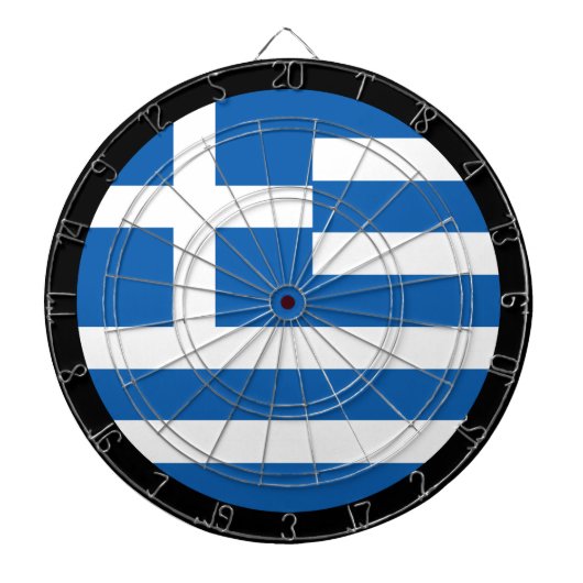Grieks vlagdartboard en Grieks spelbord Dartbord (Voorkant)