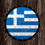 Grieks vlagdartboard en Grieks spelbord Dartbord<br><div class="desc">Dartboard: Griekse en Griekse vlagdonkere verdiepingen,  familiepleetjes - hou van mijn land,  zomerspelen,  feestdag,  vaders dag,  verjaardagsfeest,  universiteitsstudenten/sportfans</div>