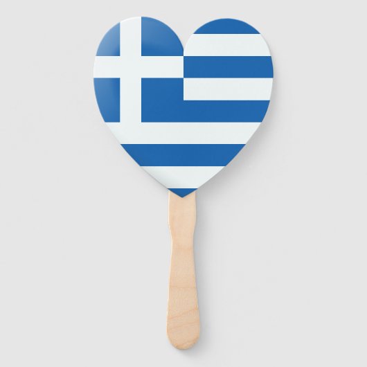 Grieks Vlaggenhuis Handwaaier (Voorkant)