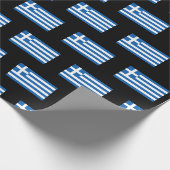 Grieks vlagpatroon cadeaupapier (Hoek)