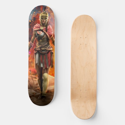 Grieks Vrouw Warrior Skateboard Deck (Voorkant)