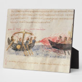 Grieks vuur (vellum) fotoplaat (Zijkant)