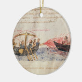 Grieks vuur (vellum) keramisch ornament (Links)