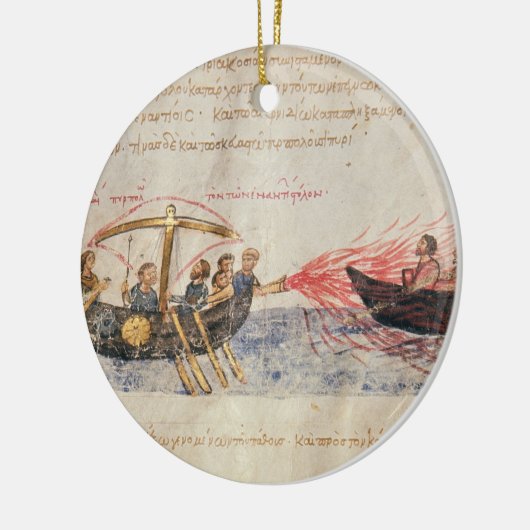 Grieks vuur (vellum) keramisch ornament (Links)